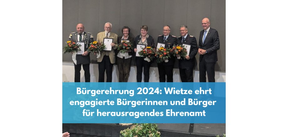 "Bürgerehrung 2024: Wietze ehrt engagierte Bürgerinnen und Bürger für herausragendes Ehrenamt" - 1