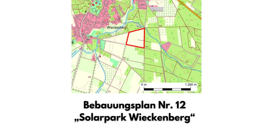 Öffentliche Bekanntmachung: 13. Änderung des Flächennutzungsplans für den Solarpark Wieckenberg - 1